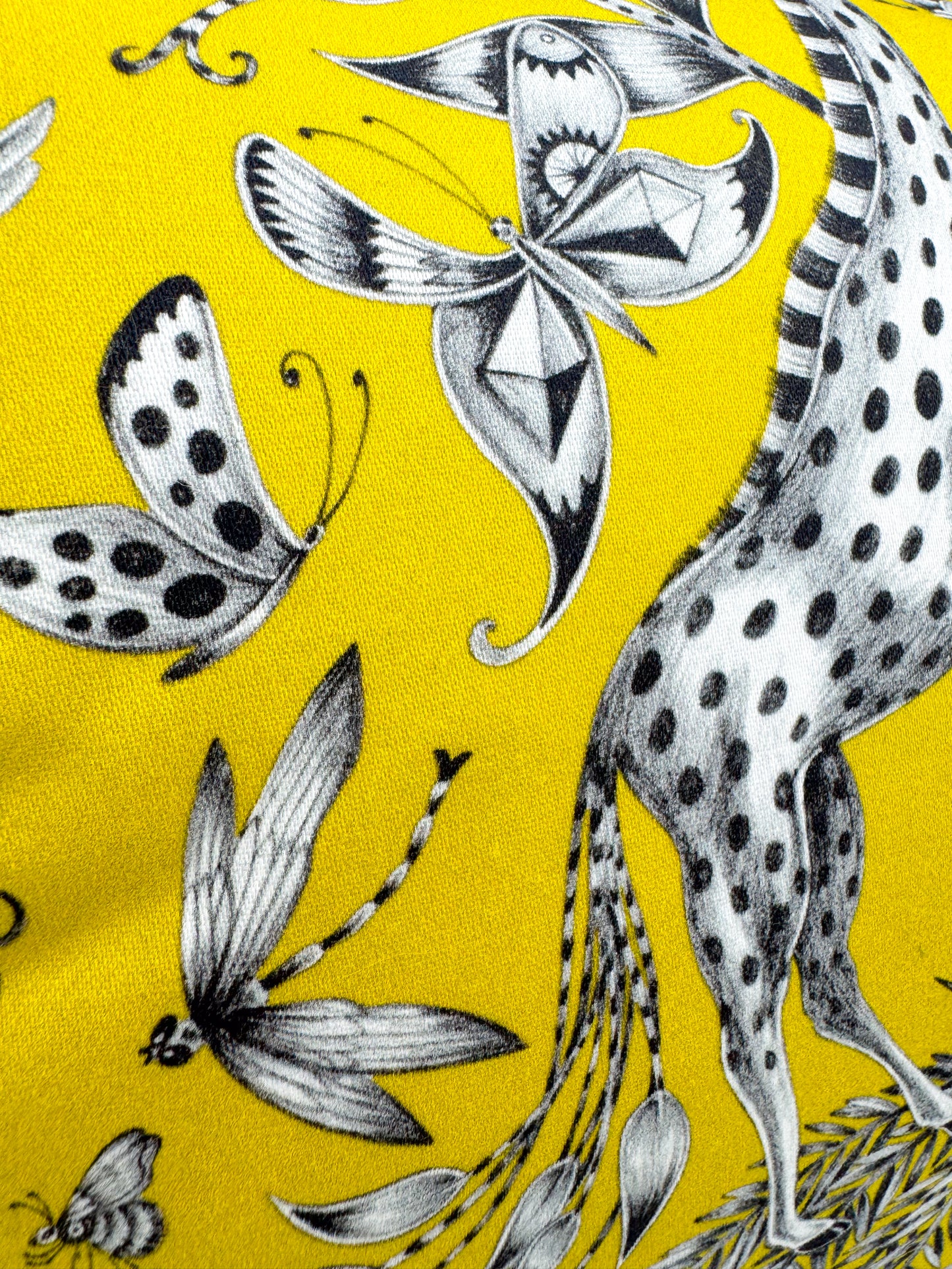 Safari Giraffe & Grey Velvet Pillow