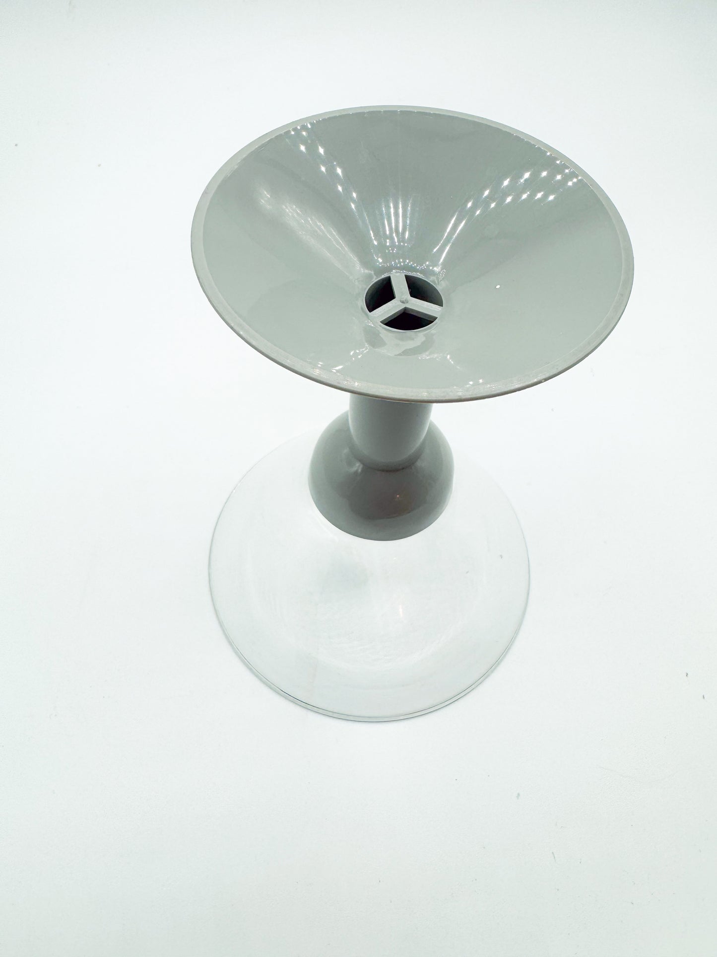 Set of 4 Vintage 1980s Bodum Oktett Grey Martini Glasses with Grey Plastic Bases
