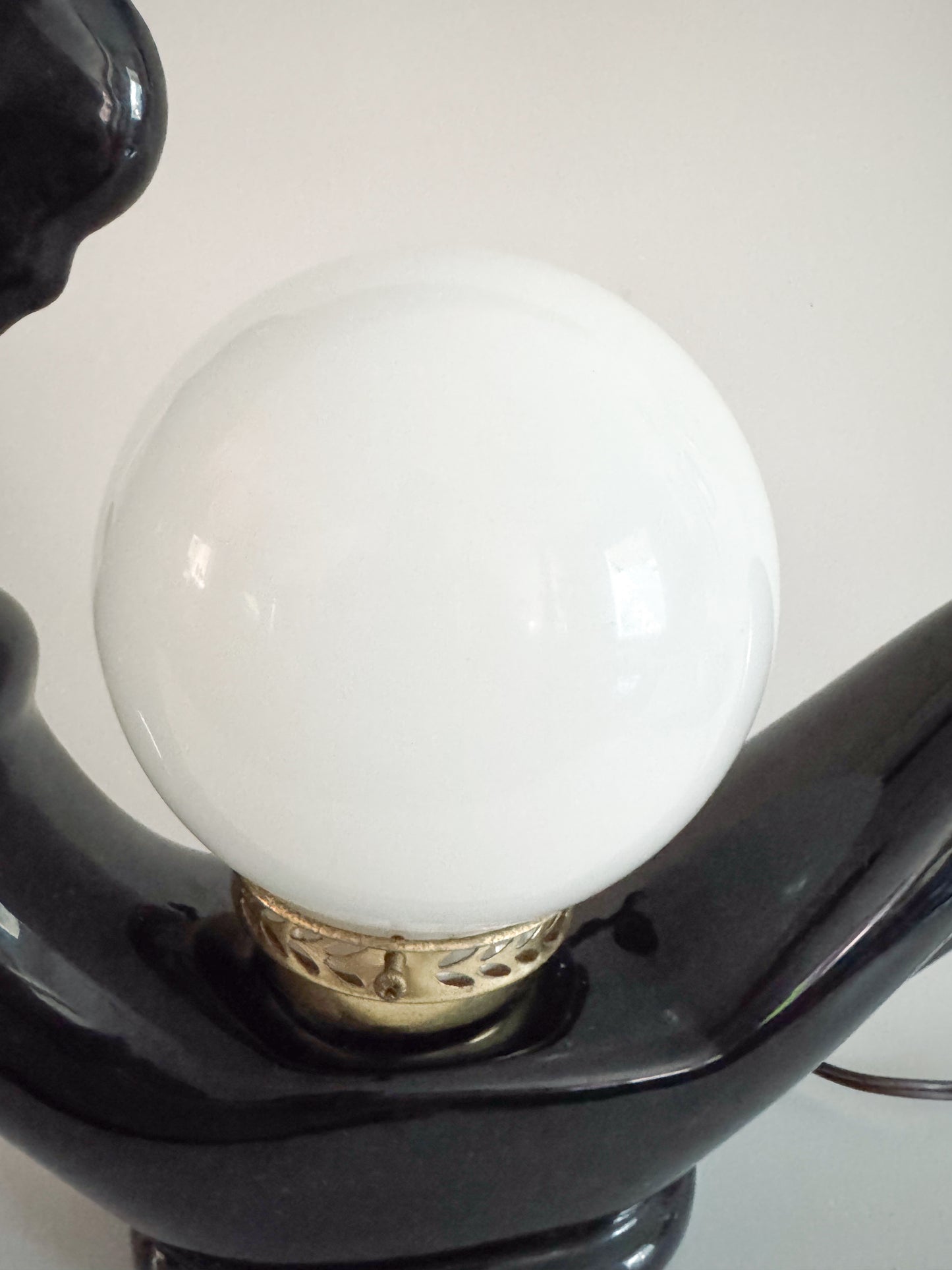 Art Deco Moon Lady Lamps 80s – Black x2