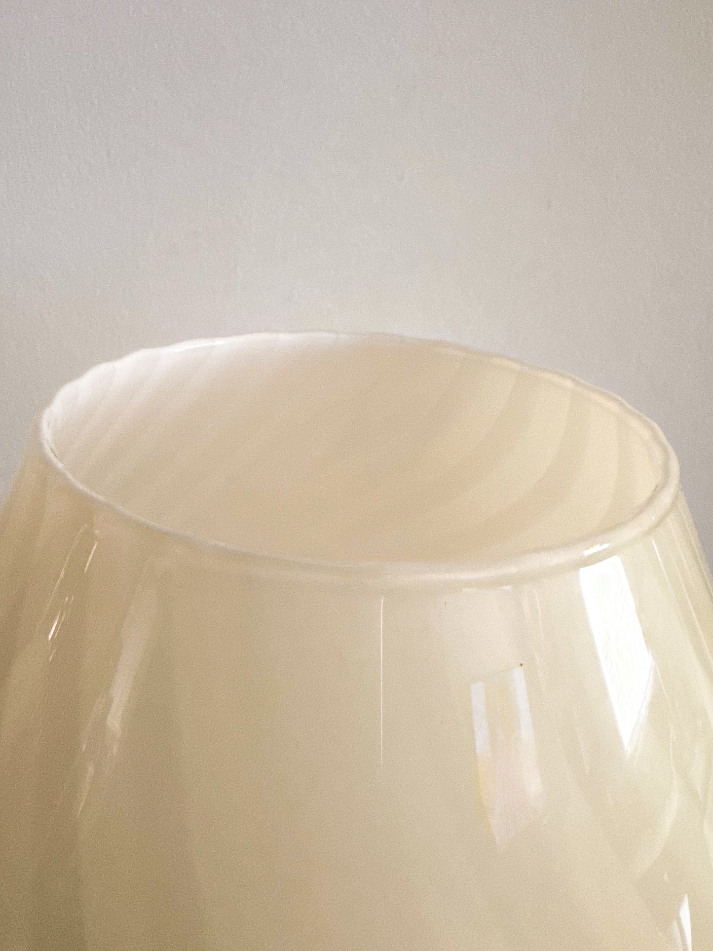 Medium Murano Lamp Butter Light Yellow Murano Vintage Swirl Glass Italian