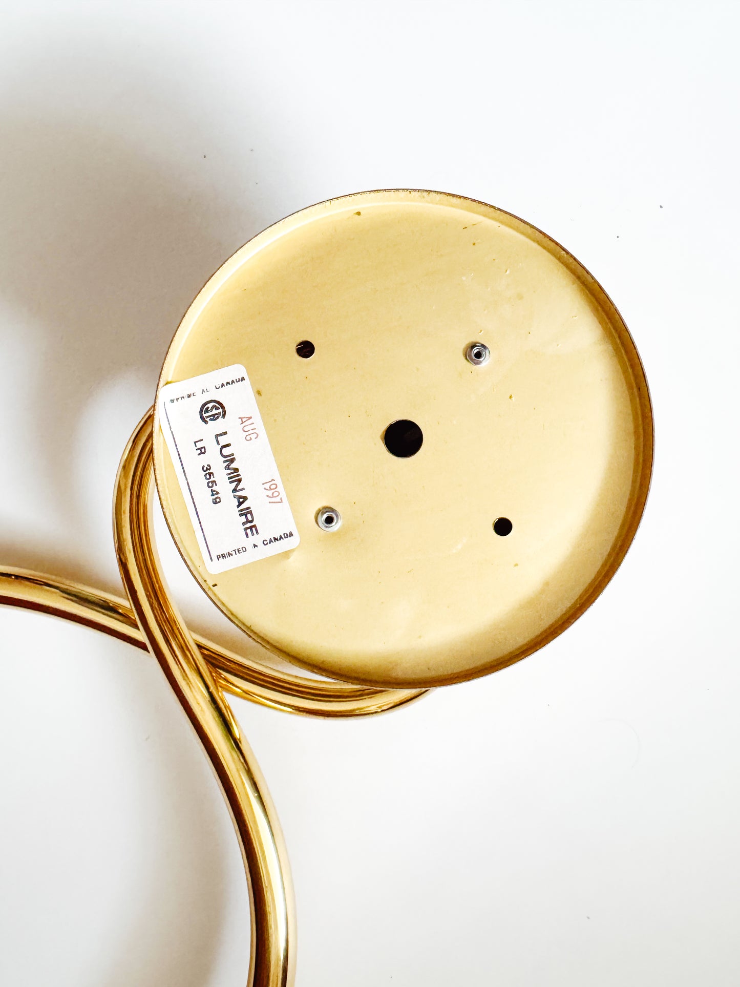 Hollywood Regency 4 Egoluce Wall Light Sconces, Brass, Glass, Italy, 1980s