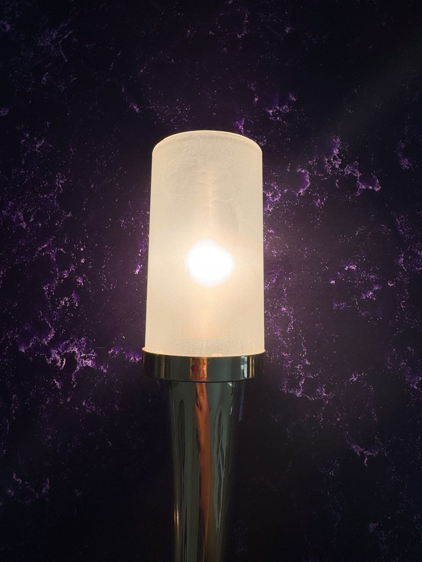 Hollywood Regency 4 Egoluce Wall Light Sconces, Brass, Glass, Italy, 1980s