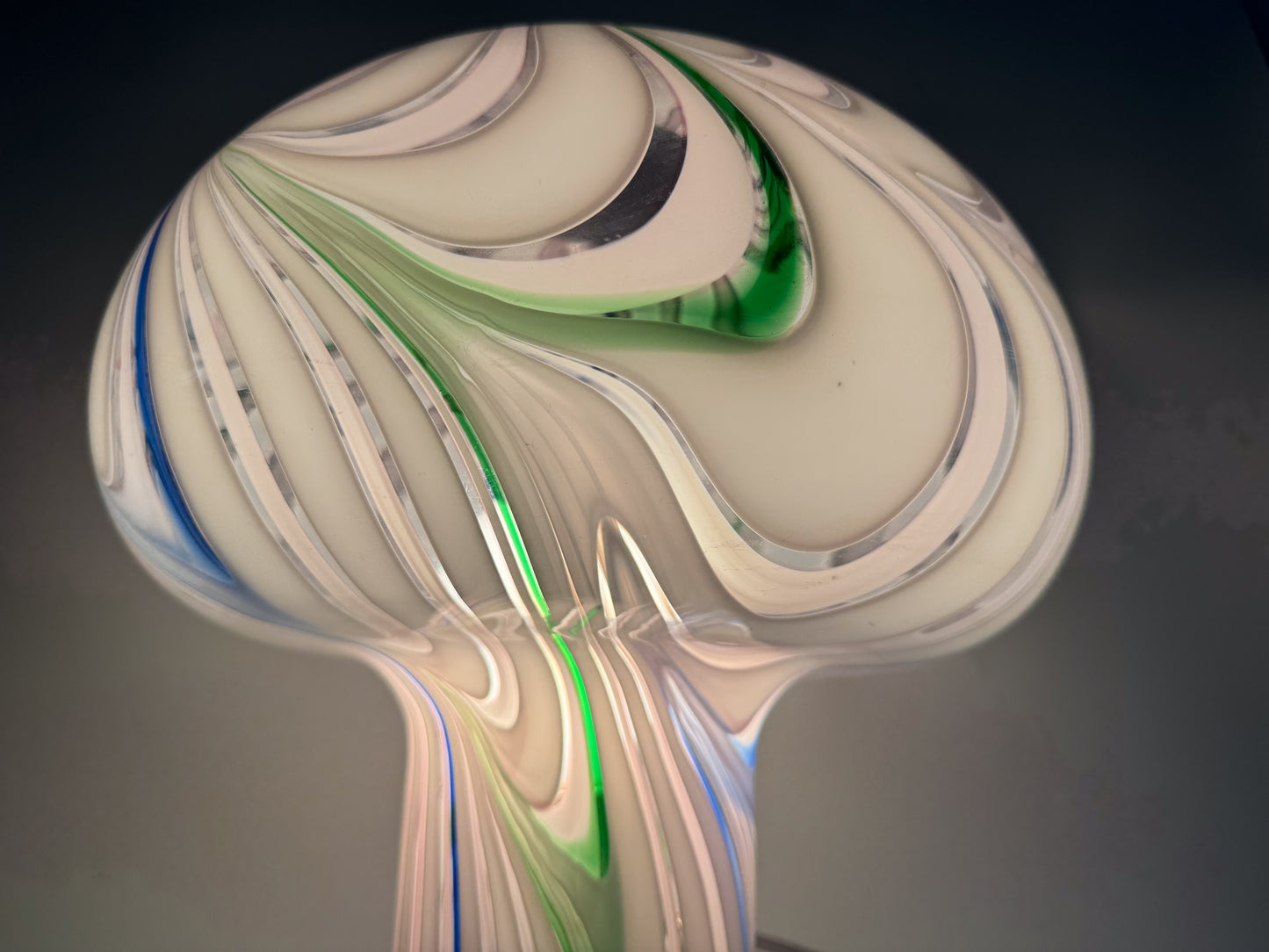 XL Abstract Mushroom Murano Swirl Lamp