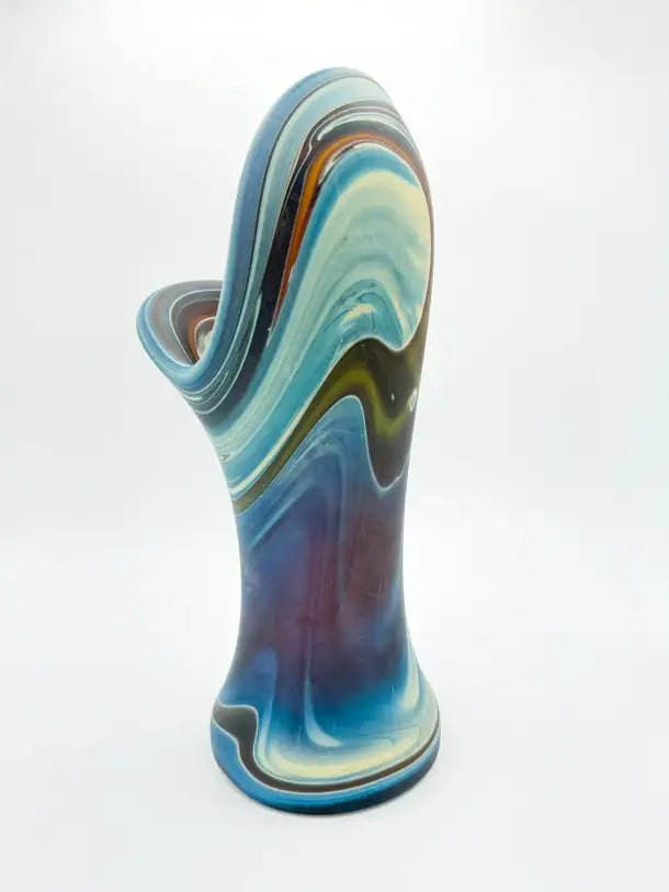 Abstract Hebron Glass Hand Blown Vase