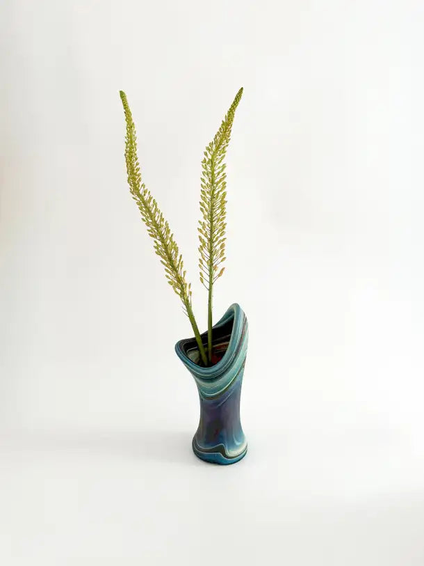 Abstract Hebron Glass Hand Blown Vase