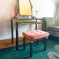 Vintage Chrome and Brass Vanity with Stool Set  – 1980s