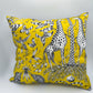 Safari Giraffe & Grey Velvet Pillow