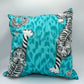 Tiger Duo & Grey Velvet Pillow