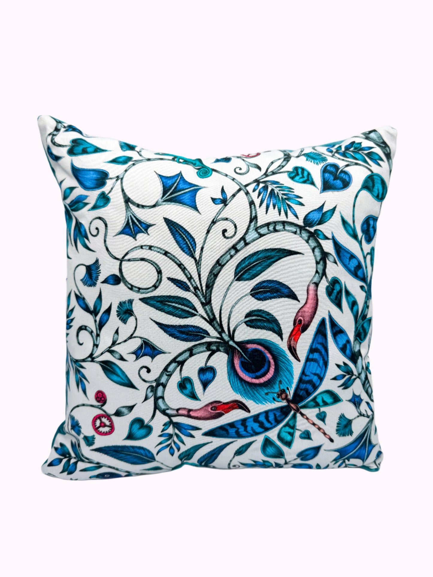 Blue Details & Light Blue Velvet Pillow