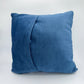 Blue Ink Lion & Blue Velvet Pillow