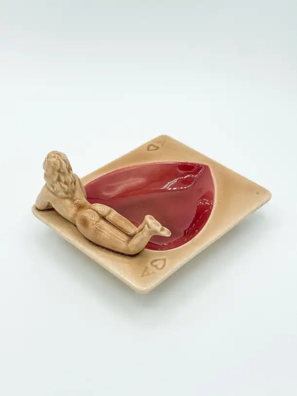 Pin-up Ceramic Deck Aces Heart Card Ashtray