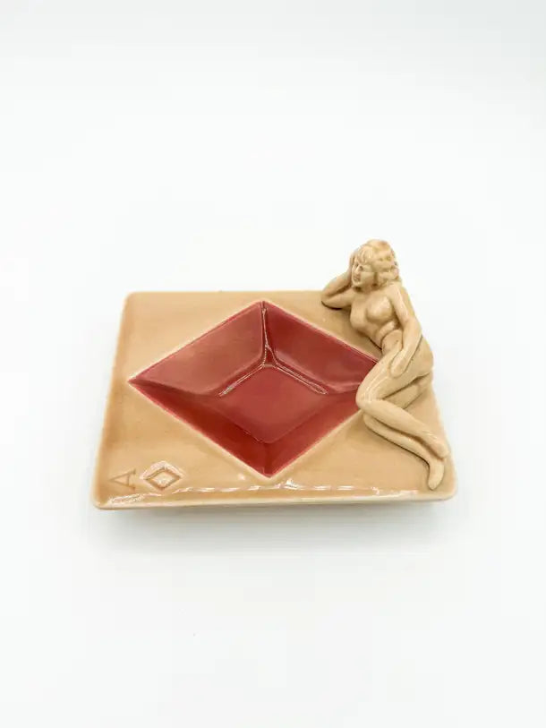 Pin-up Ceramic Deck Aces Diamond Card Ashtray