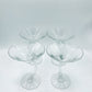 Vintage Curved Stem Martini Glasses – Mid-Century Set of 4