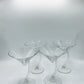 Vintage Curved Stem Martini Glasses – Mid-Century Set of 4