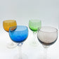 Vintage Twisted Stem Jewel-Toned Wine Glasses – Set of 4