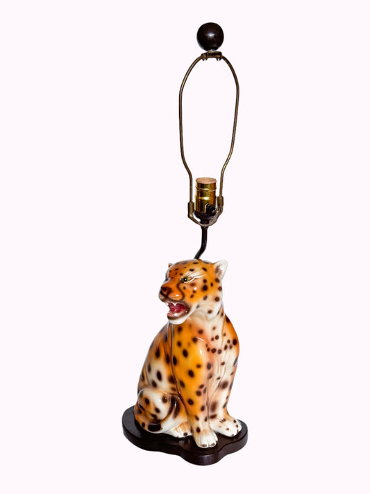 Cheetah Ceramic Table Lamp