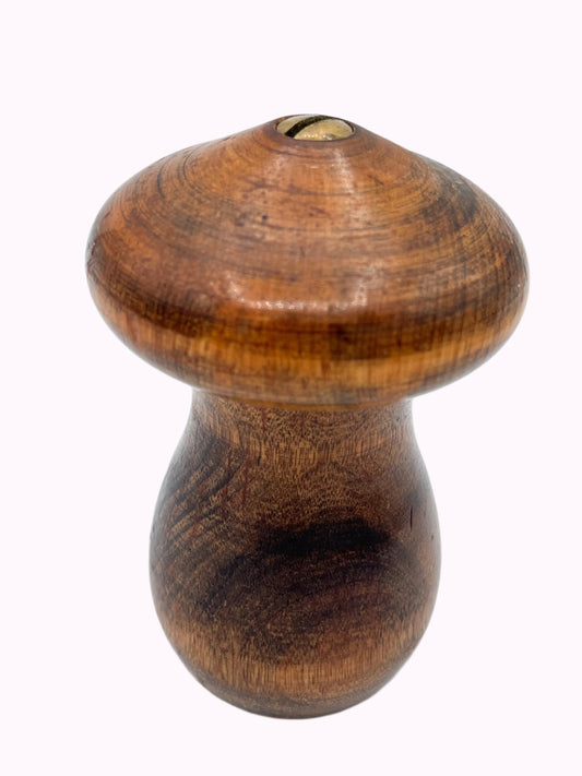 Vintage Mid-Century Modern Wooden Mushroom Pepper Grinder by Woodcrest