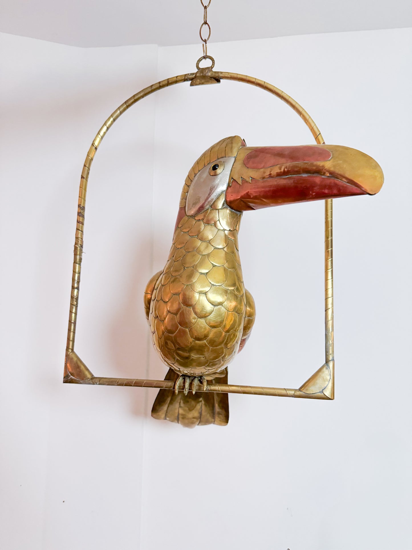 Toucan Bird Brass Sculpture