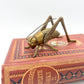 Vintage Solid Brass Grasshopper Figurine – Insect Paperweight