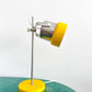 VEB Narva Adjustable Desk Lamp, East Germany, Yellow Chrome 1970s