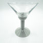 Set of 4 Vintage 1980s Bodum Oktett Grey Martini Glasses with Grey Plastic Bases