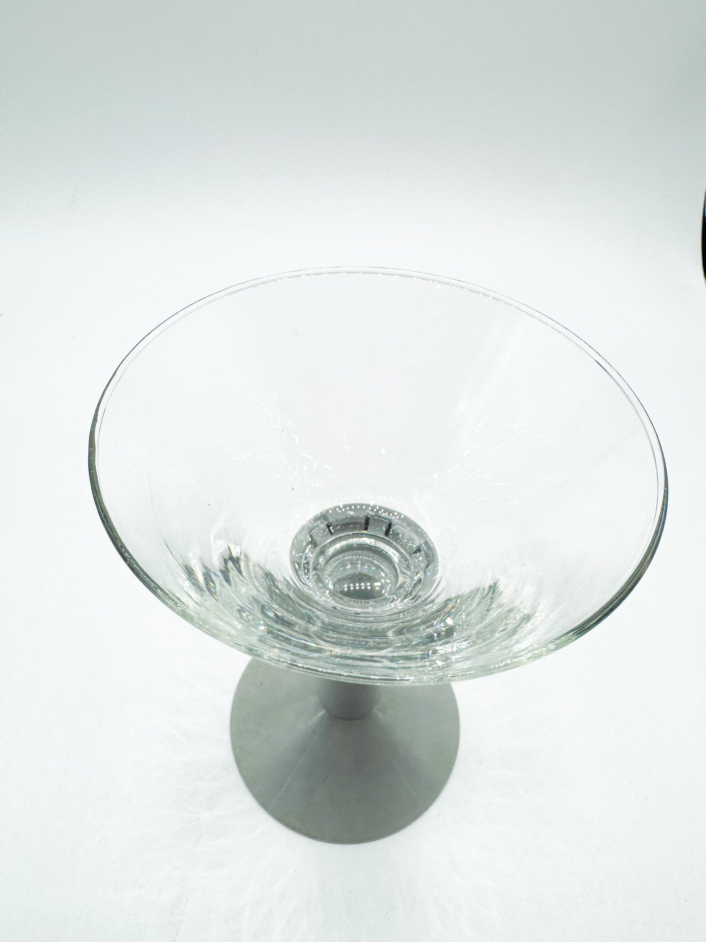 Set of 4 Vintage 1980s Bodum Oktett Grey Martini Glasses with Grey Plastic Bases