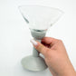 Set of 4 Vintage 1980s Bodum Oktett Grey Martini Glasses with Grey Plastic Bases
