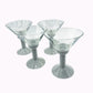 Set of 4 Vintage 1980s Bodum Oktett Grey Martini Glasses with Grey Plastic Bases