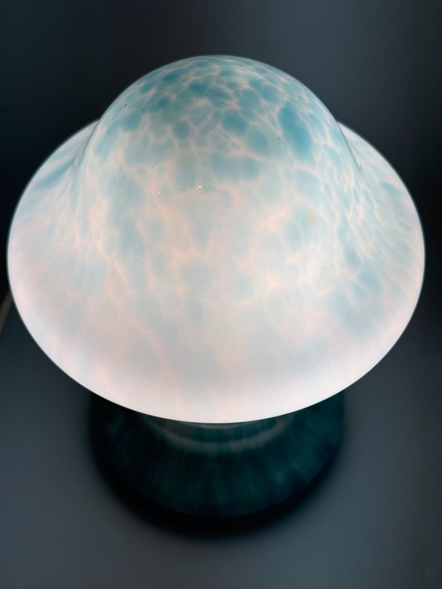 Light Blue Mushroom Table Lamp