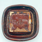 1970s Italian Chunky Brown Ceramic Ashtray with Iridescent Glaze