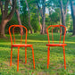 Pair of Italian Red Bistro Chairs, 1990s