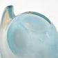 Murano Opalescent Blue Amber Shell Clam Glass Bowl Mid Century