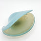 Murano Opalescent Blue Amber Shell Clam Glass Bowl Mid Century