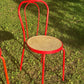 Pair of Italian Red Bistro Chairs, 1990s