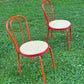 Pair of Italian Red Bistro Chairs, 1990s