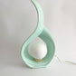 Sculptural Teardrop Table Lamp – Mint Green – Rare 1980s Art Deco Lighting