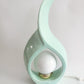 Sculptural Teardrop Table Lamp – Mint Green – Rare 1980s Art Deco Lighting