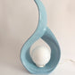 Sculptural Teardrop Table Lamp – Sky Light Blue – 1980s Postmodern Style