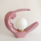 Art Deco Lady Lamps – Pink Ceramic Pair – 1980s Sculptural Lighting