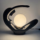 Art Deco Moon Lady Lamps 80s  – Black x2
