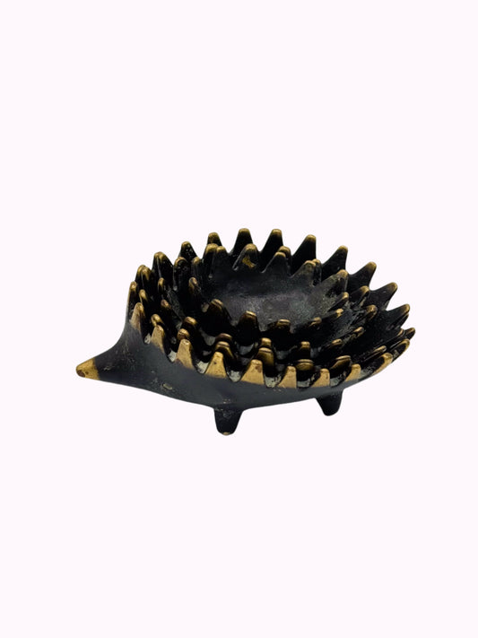 Brass Walter Bosse Hedgehog Ashtray