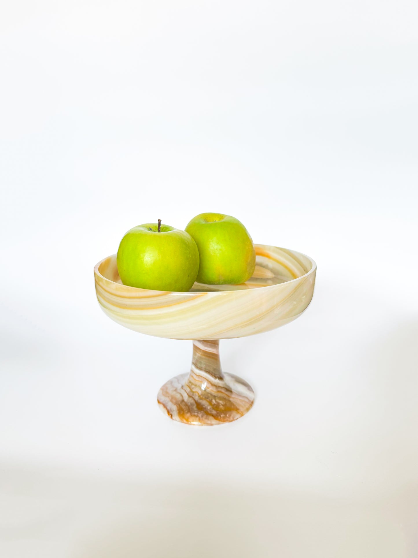 Onyx Stone Fruit Pedestal Bowl