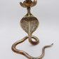Pair of Vintage Brass Cobra Snake Candle Holders – Hand-Etched Revival Style