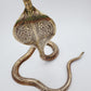 Pair of Vintage Brass Cobra Snake Candle Holders – Hand-Etched Revival Style