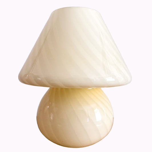 Medium Murano Lamp Butter Light Yellow Murano Vintage Swirl Glass Italian