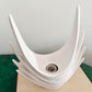 Italian Sculptural White Ceramic Cactus Table Lamp with Opaline Bulb, 1970s