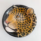 Hollywood Regency Italian Terracotta Majolica Glazed Leopard Cheetah Catchall