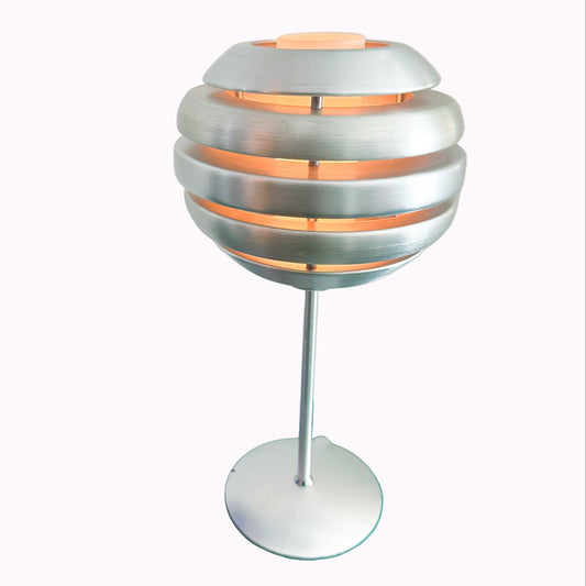 Eglo ‘Mercur’ Brushed-Aluminium Ring Lamp, Austrian Space-Age 1960s Table Light
