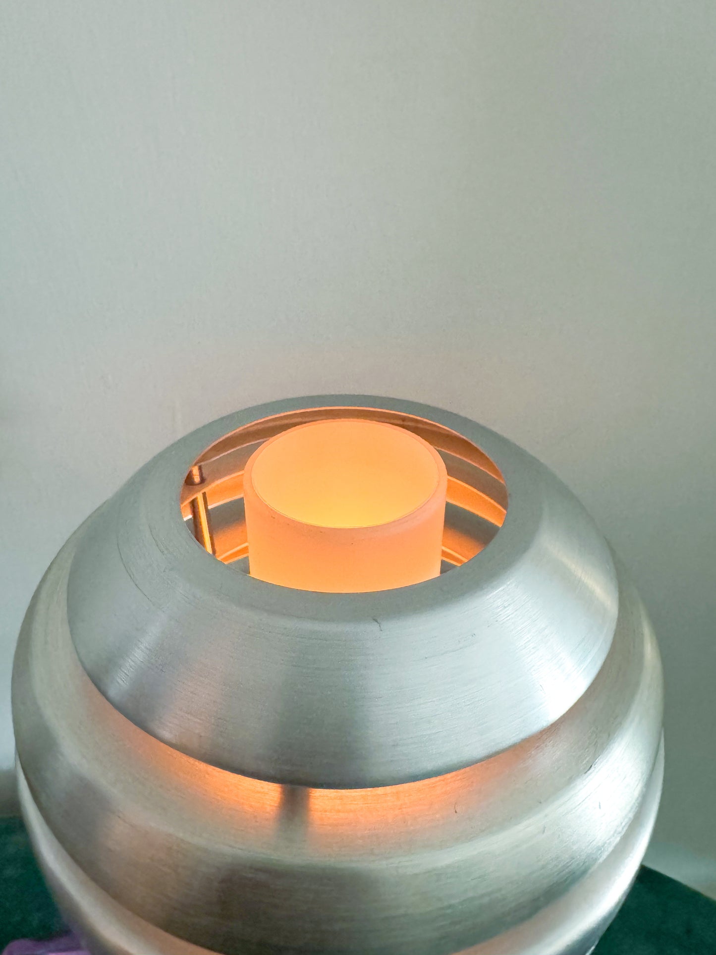 Eglo ‘Mercur’ Brushed-Aluminium Ring Lamp, Austrian Space-Age 1960s Table Light