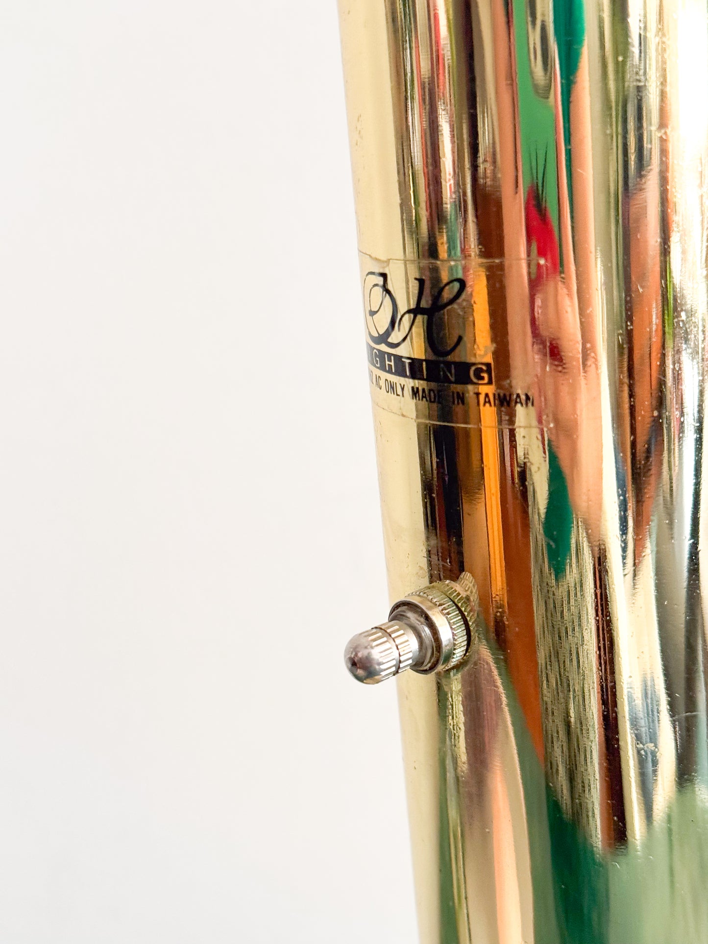 Vintage 70s Brass Waterfall Lamp Mid century — Heavy , 5 light bulbs